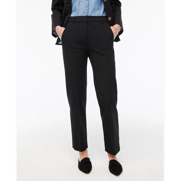 NWT J.Crew Kallie Straight Leg Pant In Black Size 4 - Picture 1 of 8